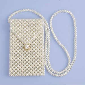 Luxury White Pearl Purses Shoulder Bag for Women Bag Crossbody Beaded